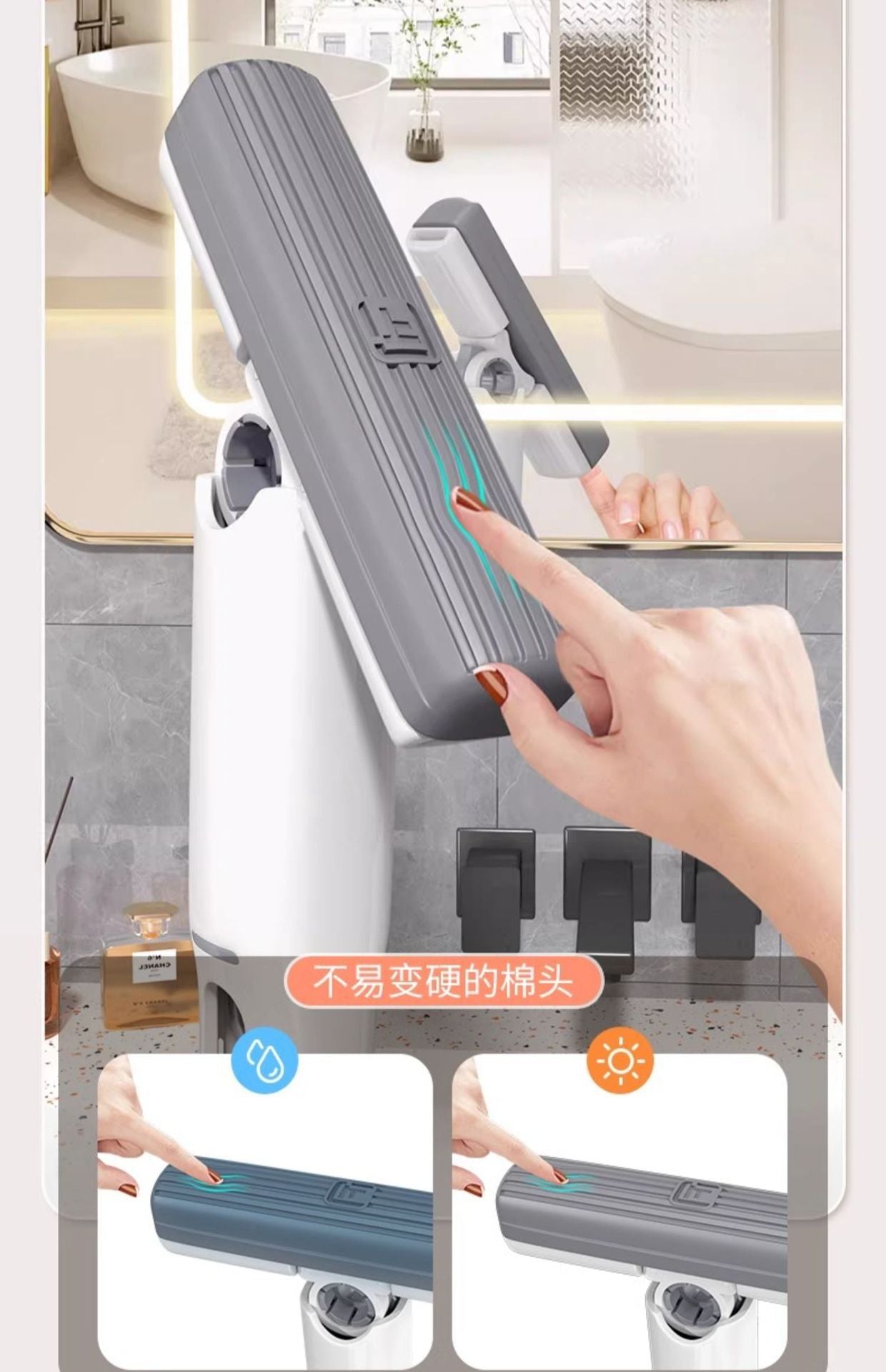 Multi-functional mini mop sponge absorbent household desktop handheld hand-washed bathroom lazy table wiping artifact